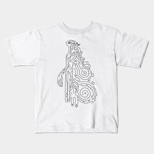 Sonia Geoglyph Black on White (Totk) Kids T-Shirt